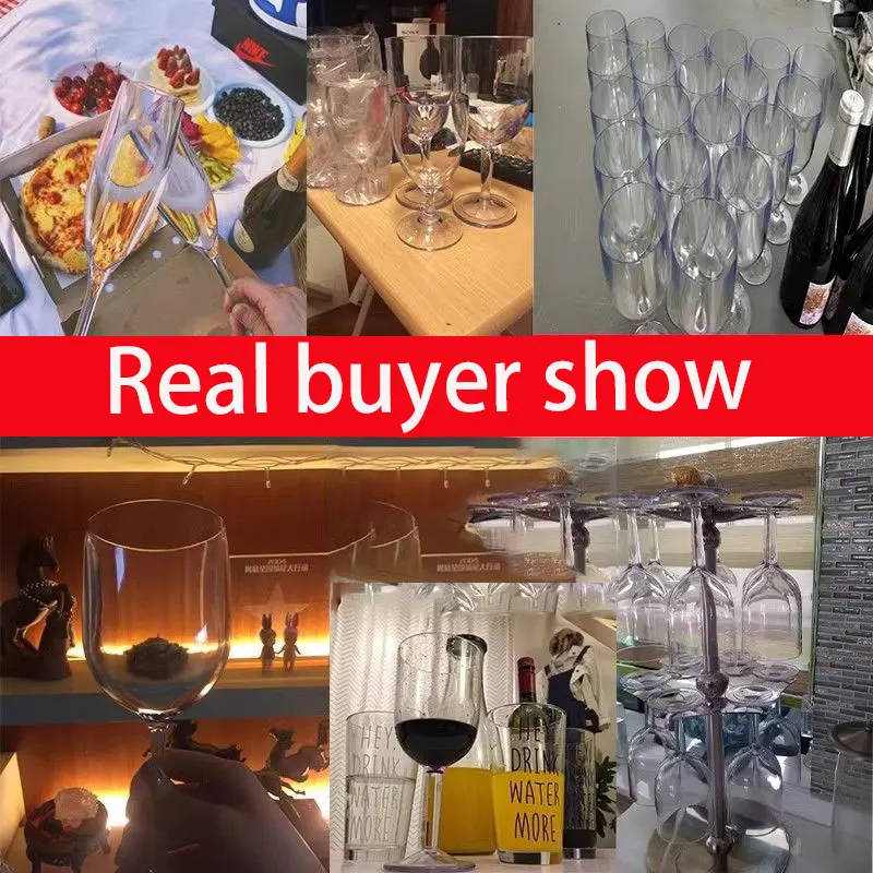 Одноразовый стакан для красного вина 190 мл пластиковые бокалы шампанского