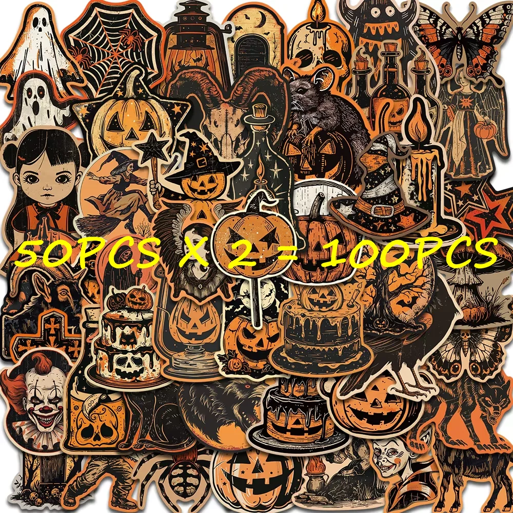 

Ретро наклейки на Хэллоуин