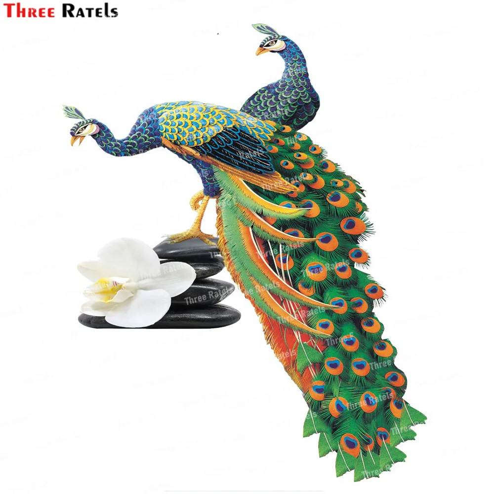 Настенные стикеры Thre с изображением павлина декор для гостиной спальни фотообои