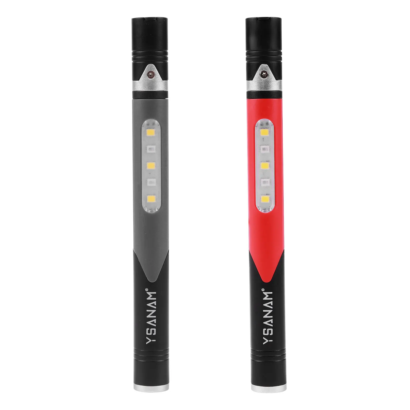 

Pocket Pen Light USB Charging Reusable Mini Light Rugged Stainless Steel Clip Design Pen Light with Touch Switch