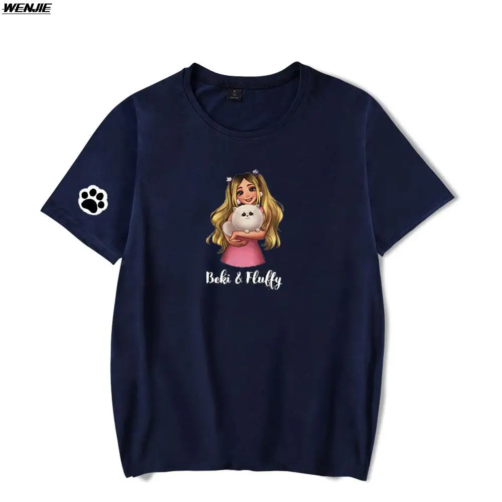 Kawaii rebeka Wing Merch Beki & пушистая футболка с круглым вырезом Летняя женская мужская