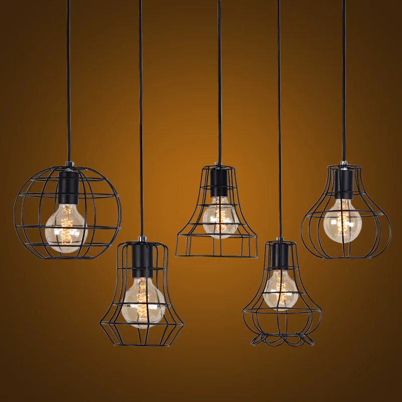 Скандинавская промышленная черная окрашенная кованая железная клетка witпо