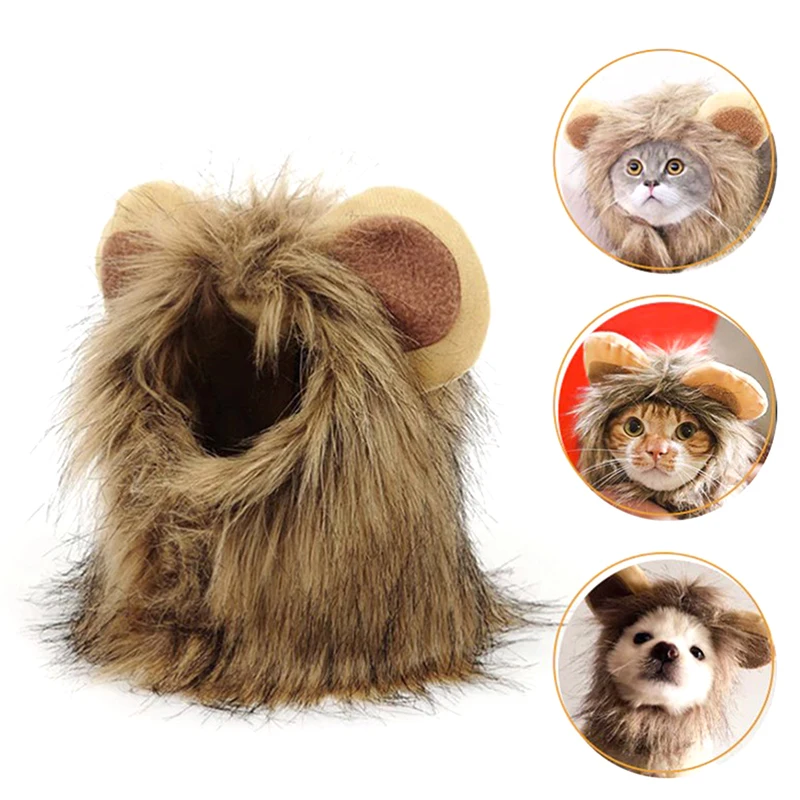 

Милый женский парик, шляпа для собак и кошек, маленькая собака, аксессуары для домашних животных, парик для Льва, костюм, красивая шляпа для в...