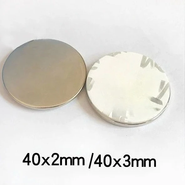 

Мощный круглый магнит 40x2 мм 40x3 мм с лентой