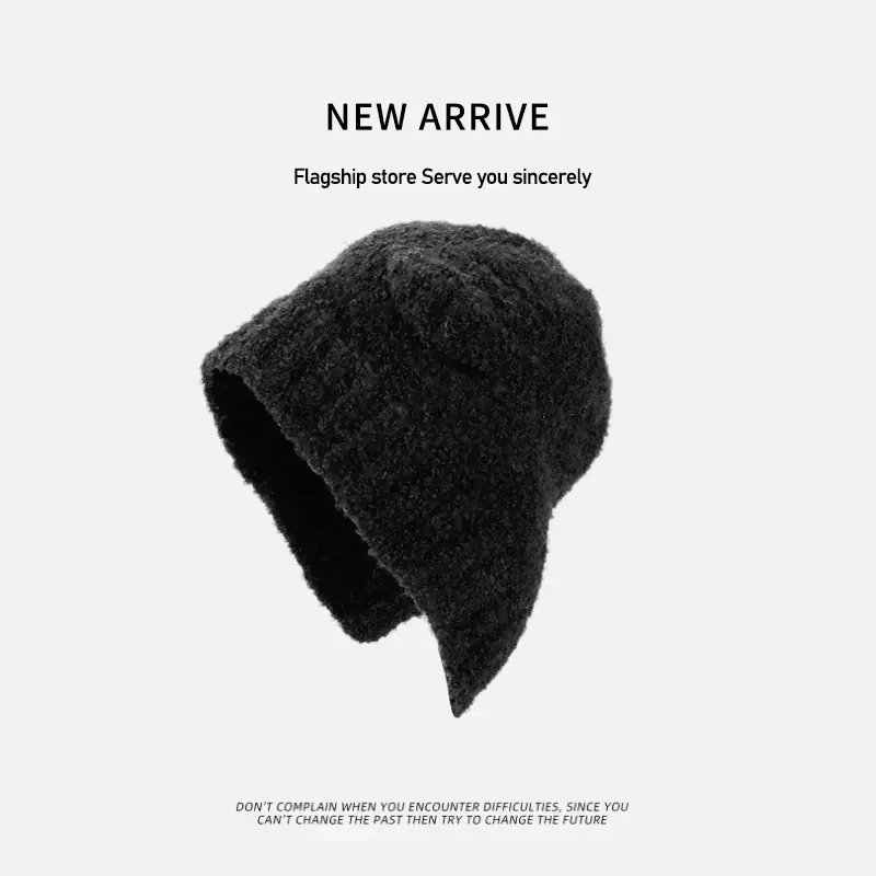 

Autumn and winter New Teddy velvet all-matching hat children's bear ear wool hat big head circumference ear protection knitted h