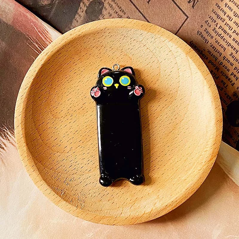 5 шт. длинная закладка в виде кота подвески из смолы забавный милый мультяшный