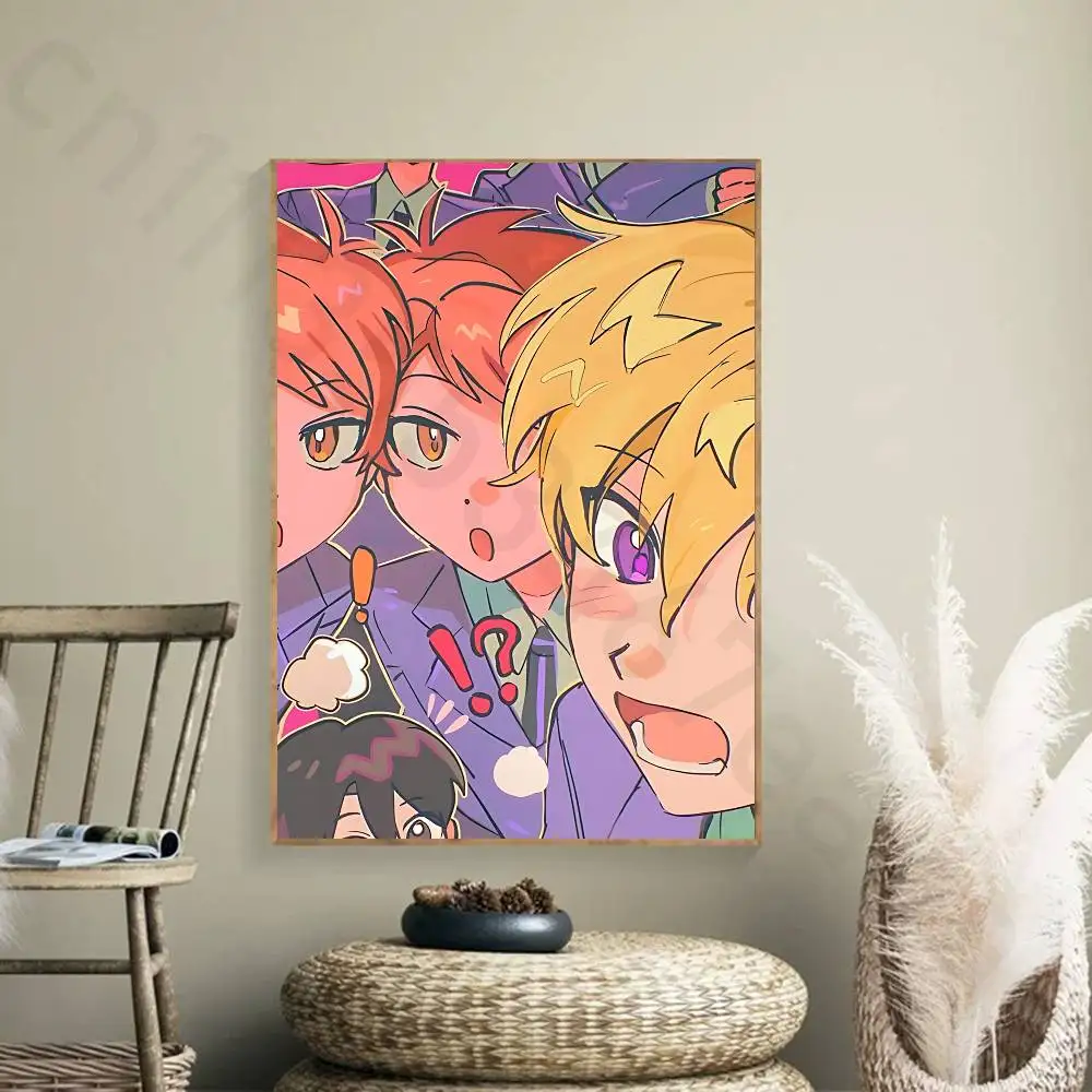 Фото Новый постер OHSHC O-Ouran High School, HD-плакат для домашнего декора, водонепроницаемый, для гостиной, бара, эстетичный декор №4