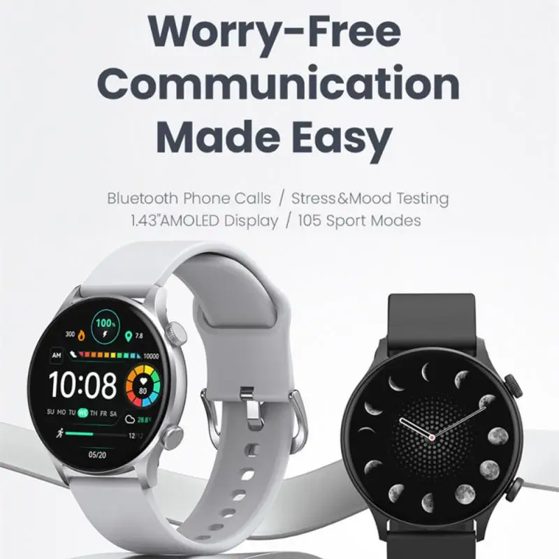 

HAYLOU Solar Plus RT3 Smart Watch 1.43" AMOLED Heart Rate SpO2 Monitor IP68 Waterproof 105 Sport Modes Bluetooth Call Smartwatch