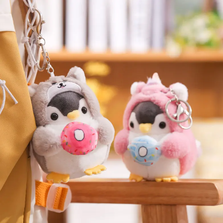 

Positive Energy Cross Dressing Penguin Bag Pendant Plush Doll Good Luck Bag Pendant Lovely Key Chain Japanese Doll