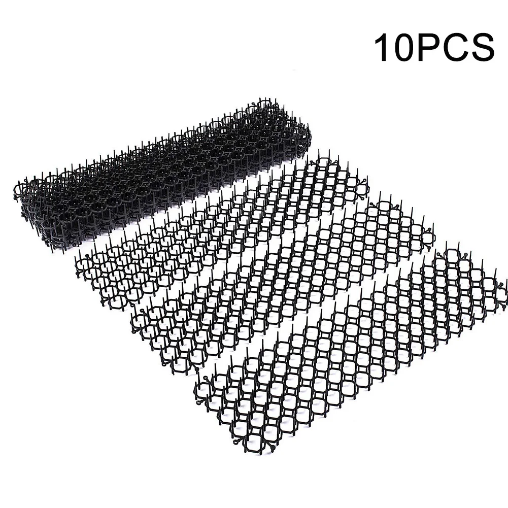 

10pcs/set Garden Deterrent Devices Spikes Straps Outdoor Indoor Cat Dog Pest Control Sting Safe Square Scat Mat Prickle