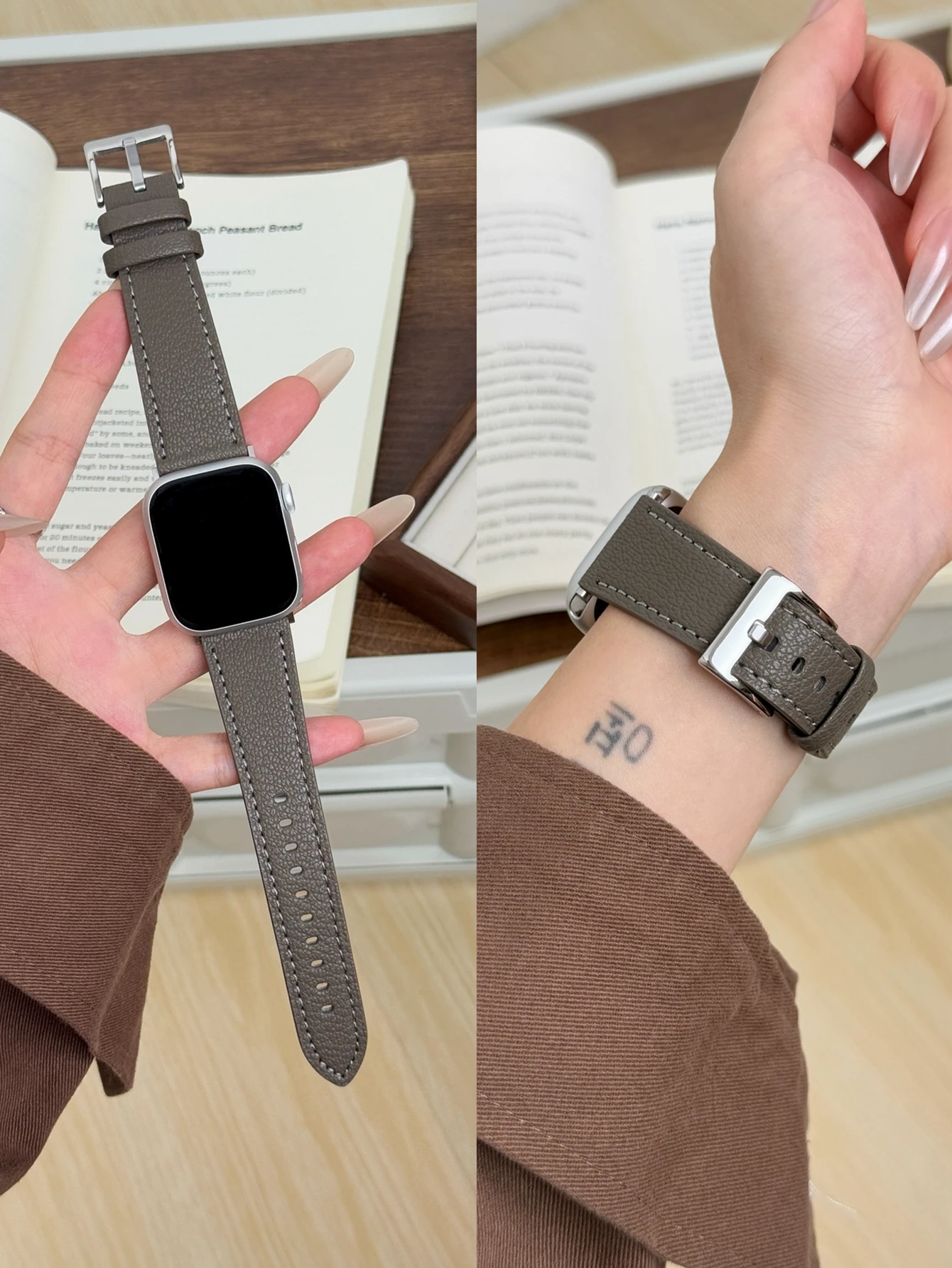 Фото Превосходная кожаная петля Correa для Apple Watch Band Series 11/110/9/8/7/6/5/4/3/2 38 мм 40 мм 41 мм 42 мм 44 мм 45 мм 46 мм 49 мм Ремешок №1
