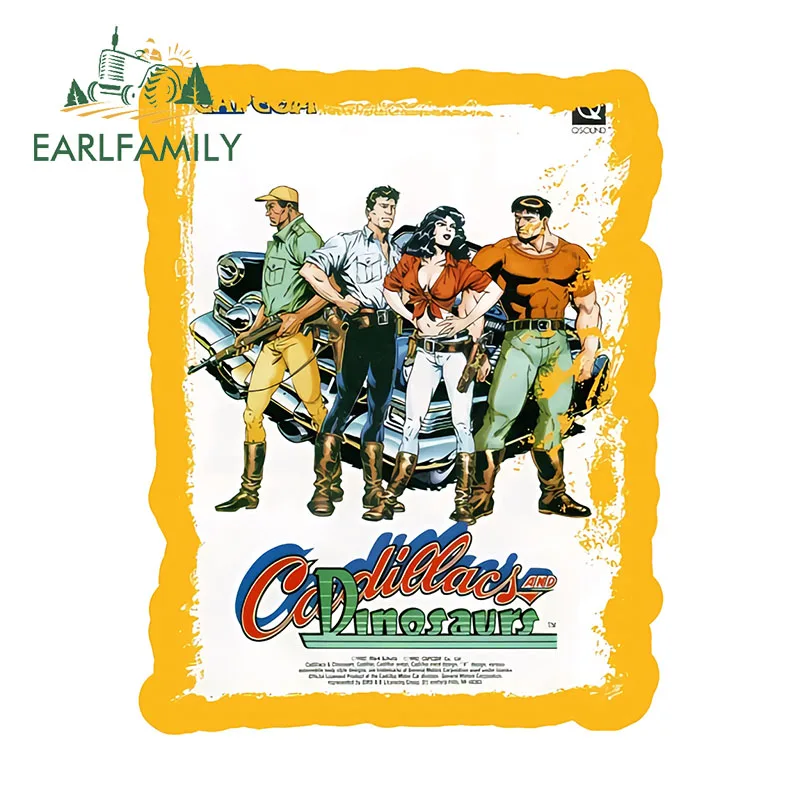 EARLFAMILY 13 см x 10 2 для кадиеиков и динозавров автомобильная наклейка забавные