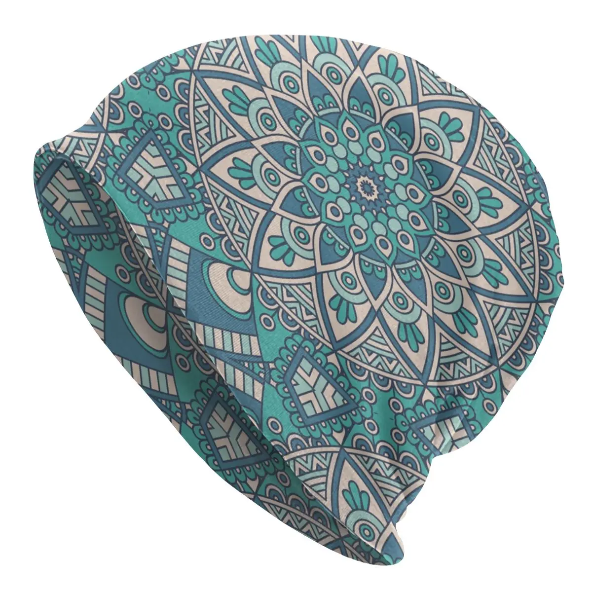 

Women Men Beanie Hat Mandala Bohemian Print Warm Spring Winter Outdoor Hip-hop Beanie Cap