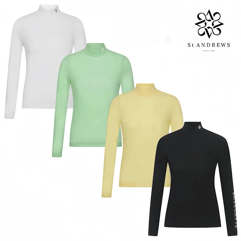 ST ANDREWS 2024 осенняя новая женская одежда для гольфа легкая полуводолазка