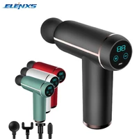 elenxs mini massage gun lcd portable percussion pistol massager back neck deep tissue muscle relaxation gout pain relief gifts