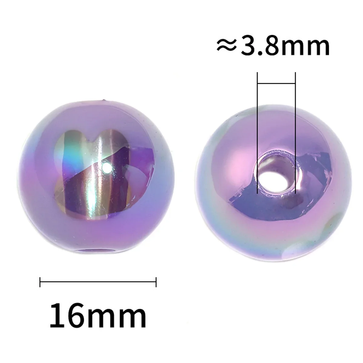 5 шт. яркие разноцветные бусины для браслетов и ожерелий 16 мм