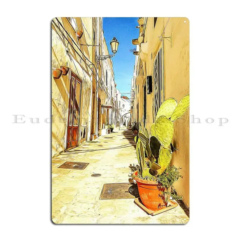 Типовая деревня в сальто металлическая табличка постер персонализированный