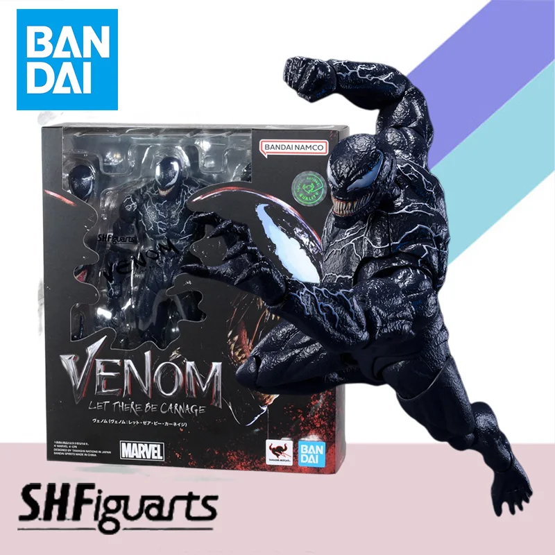 

Bandai Original S.H.Figuarts SHF Venom 2：VENOM LET THERE BE CARNAGE Anime Action Figure Finished Model Kit Toy Gift for Kid