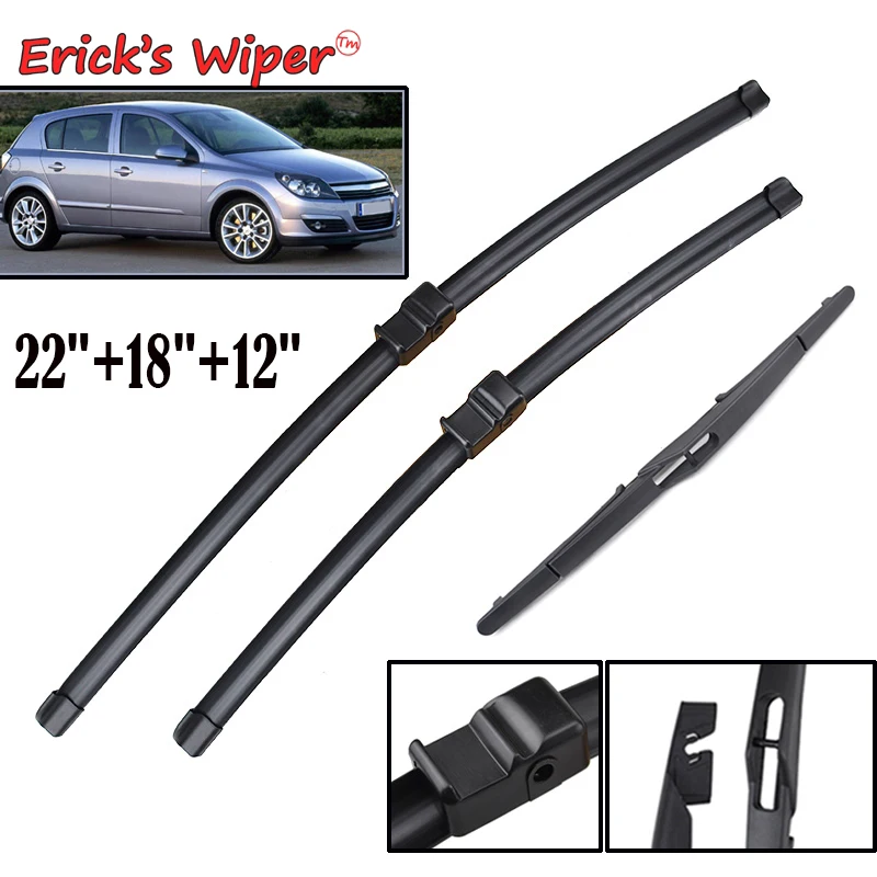 

Комплект щеток стеклоочистителя Erick's Wiper LHD для Opel Astra H 5 дверей 2004-2009 лобовое стекло 22 "18" 12"
