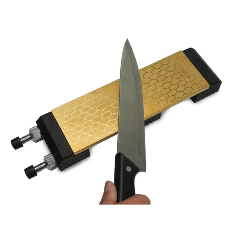 

Diamond Whetstone Titanium Double Sided 400 and 1000 Grits With Size 200*70*8mm Knife Sharpening Stone with Holder h5