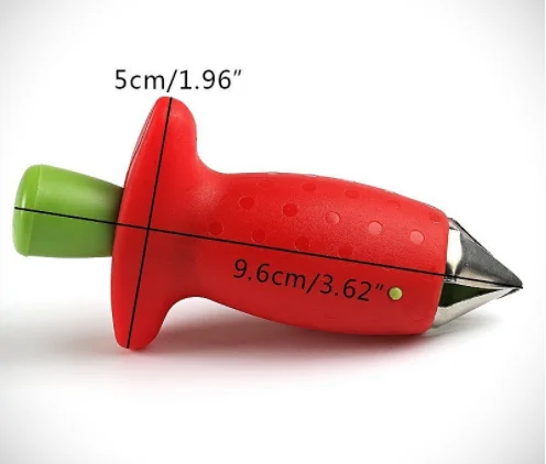 Russian translation: Кухонные инструменты для фруктов "Strawberry Slicer Cutter Corer Huller Leaf Stem Remover" - крутые кухонные гаджеты.