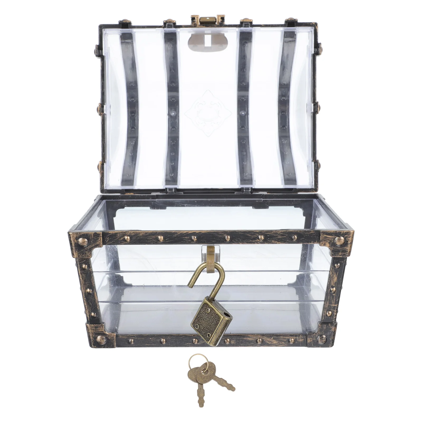 

Box Treasurepirate Jewelry Kids Keepsake Storage Vintage Party Toytransparent Boxes Case Favors Decorative Trinket Smallclear