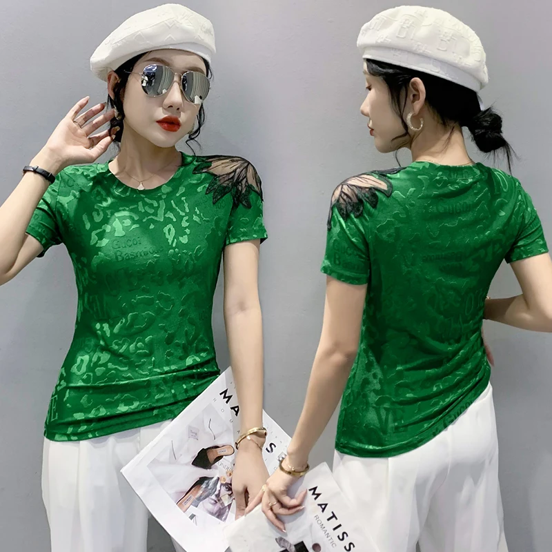 Новинка 2022 летняя женская футболка с коротким рукавом модные повседневные топы