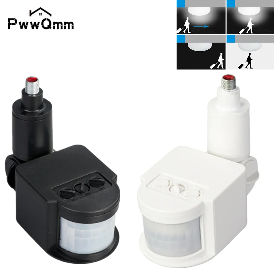 

LED Light Motion Sensor 110/220V Automatic Infrared PIR Infrared Detector 180 Degree Rotating Outdoor Timer Switch Motion Sensor