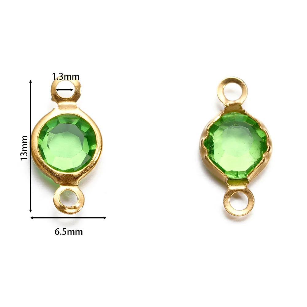 Круглые двойные кольца с кристаллами из нержавеющей стали подвески для