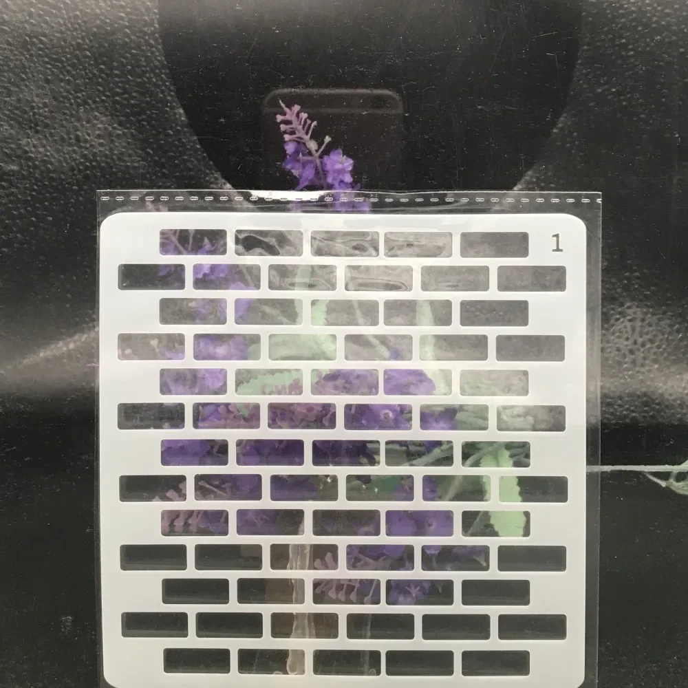 

Трафарет для рисования кирпичная стена 13 см