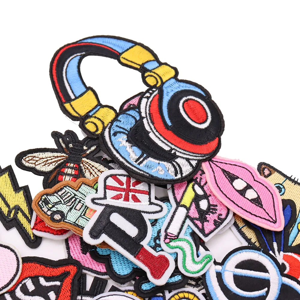 1 шт. патчи для скейтборда с принтом облака нот молния глаза кошки башни обувь дым