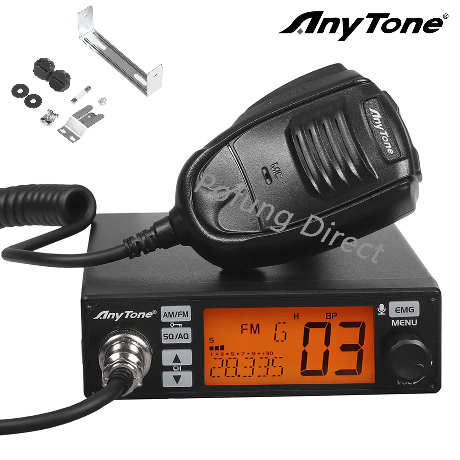 

AnyTone AT-500M 10 Meter&CB Radio 24.715~30.105MHz 4w/8w with VOX,RB,NB,Scan,HI-CUT, Talkback Level Car Radio