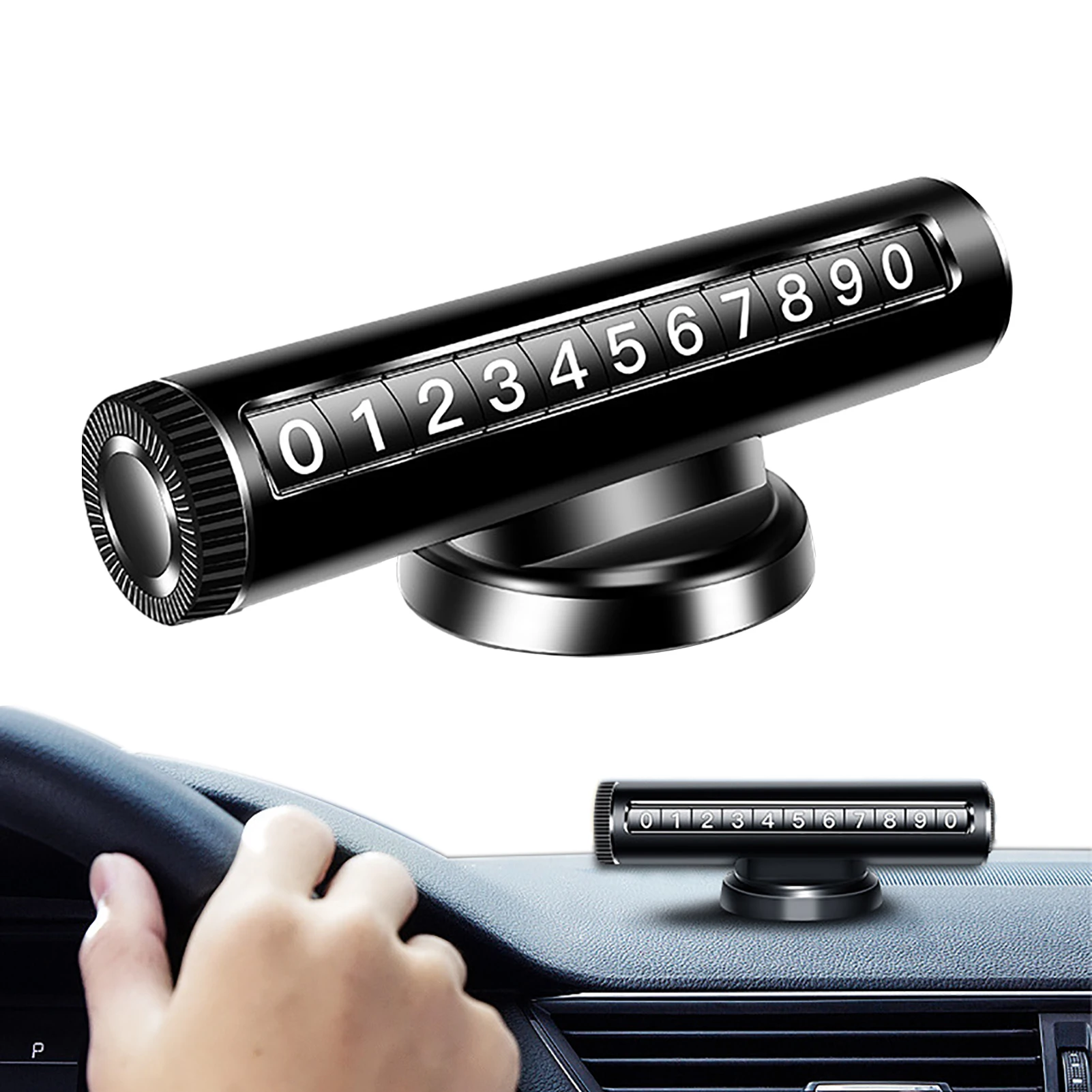

Temporary Car Parking Hide Phone Plate Car Styling Auto Interior Dashboard Telephone Ornament Decorations Accessories