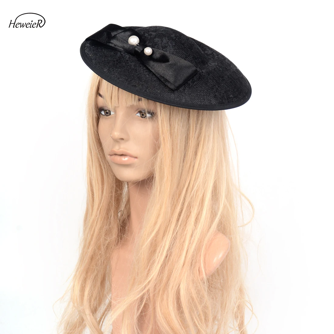 

Noble Hanmdae Feathers Fascinator Birdcage Bowknot Beads Pillbox Hats Hair Clip Party Bride Women Lady Hairpiece Accessory