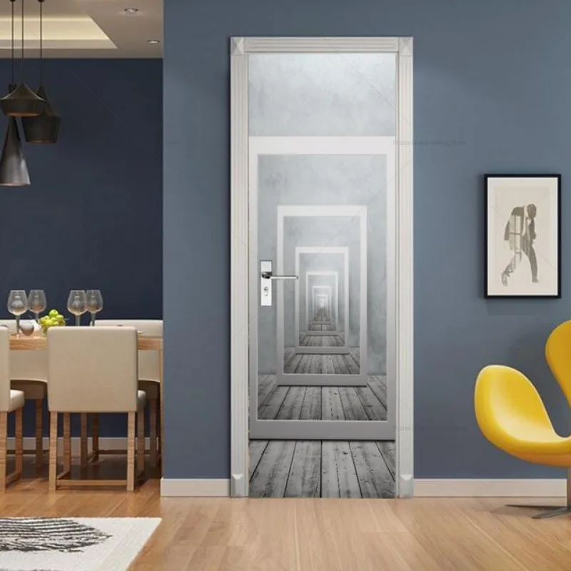 Настенная Наклейка с двойной дверью для гостиной прихожей