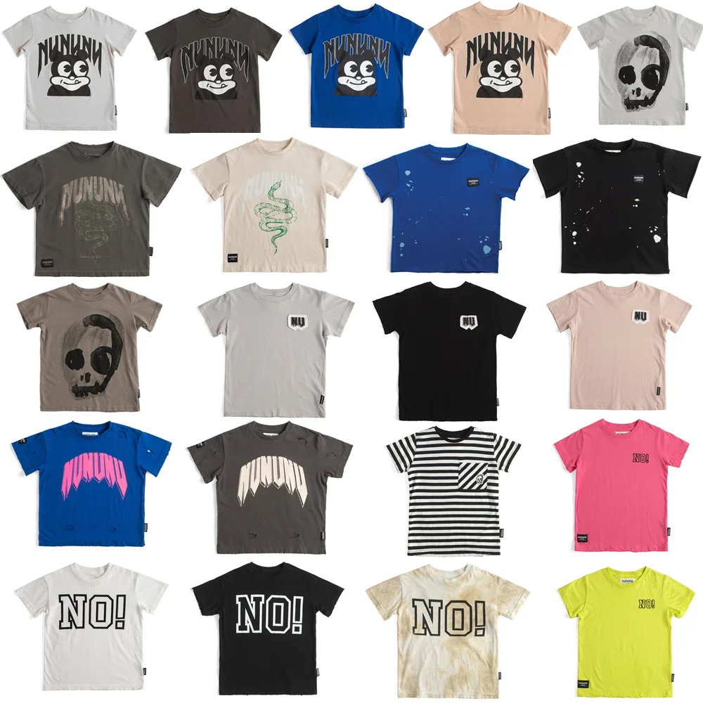 

European Kids Boys T Shirts 2023 Summer Spring Short Sleeve Tee Shirt Printed Cotton Baby Girls Tee Top Casual Clothes