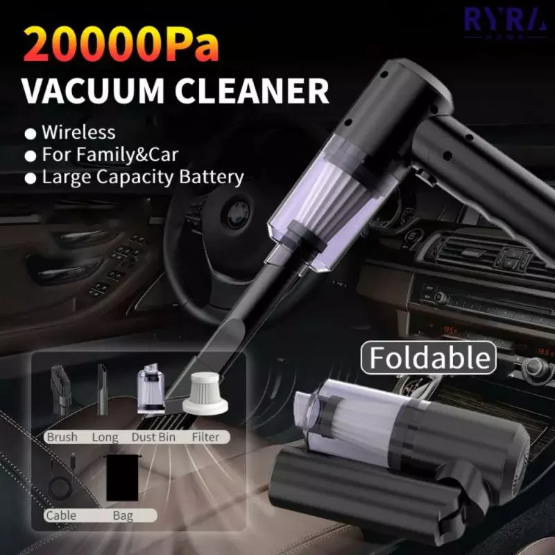 

20000Pa Car Vacuum Cleaner Wireless Mini Foldable Vacuum 120W Handheld Portable Vacuum Cleaner For Car Home cleaning Cleaner