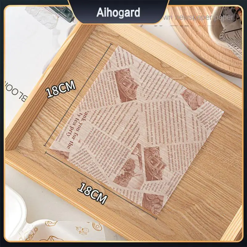 

Фритюрница, специальная бумага, 100 шт., масло-непроницаемая, бумажная, впитывающая масло бумага для пищевых продуктов, бумага для сэндвичей, ...