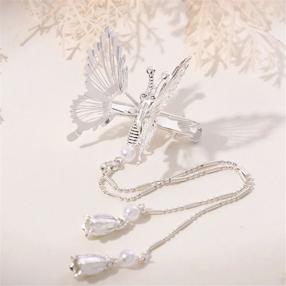 Elegant Tassel Butterfly Hairpin Female Antique Accessories Trembling Butterfly Side Clip Moving Butterfly Hairpin Headdress images - 6