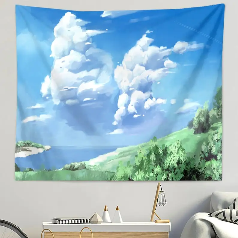 

Blue Sky Tapestry,Cloud Painting Tapestry,Art Wall Hanging,Modern Wall Art,Tapestry Aesthetic,Lightweight Wall Hanging,Home