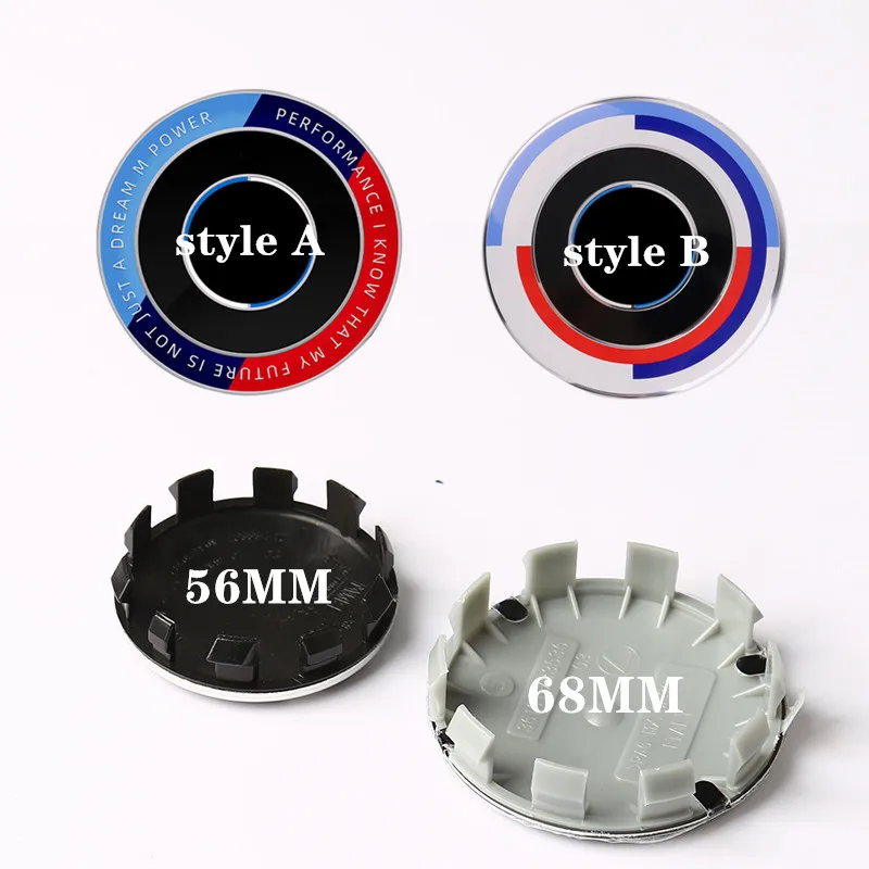 4pcs 56mm 68mm for Bmw G30 G31 G38 G11 G12 G20 G28 F10 F48 F49 G01 F20 F21 F22 Logo Wheel Center Caps Hub Rim Cover Badge - купить по