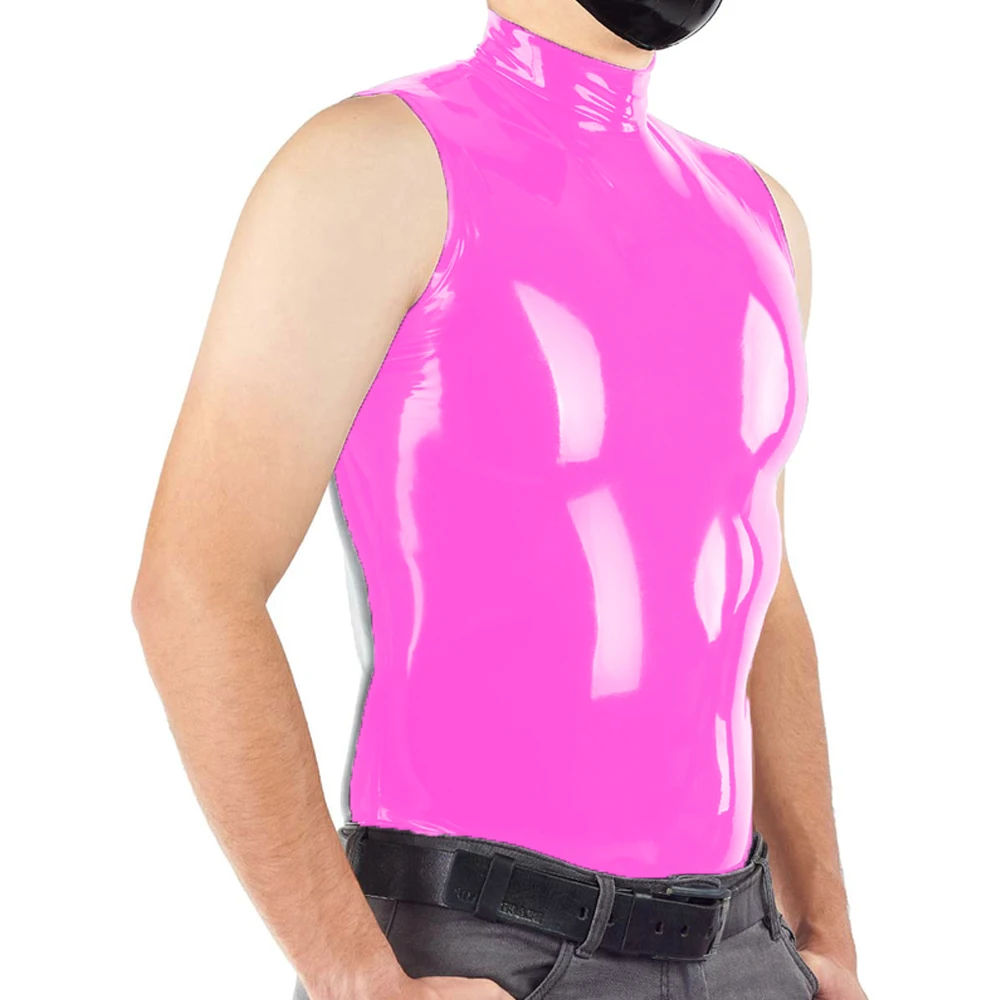 Майка женская облегающая без рукавов готический топ с высоким воротником