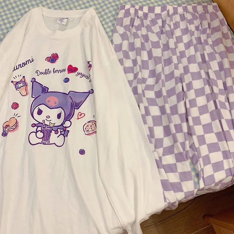 Милые милые пижамы из чистого хлопка Hello Kitty Kuromi понравико трендовая анимационная
