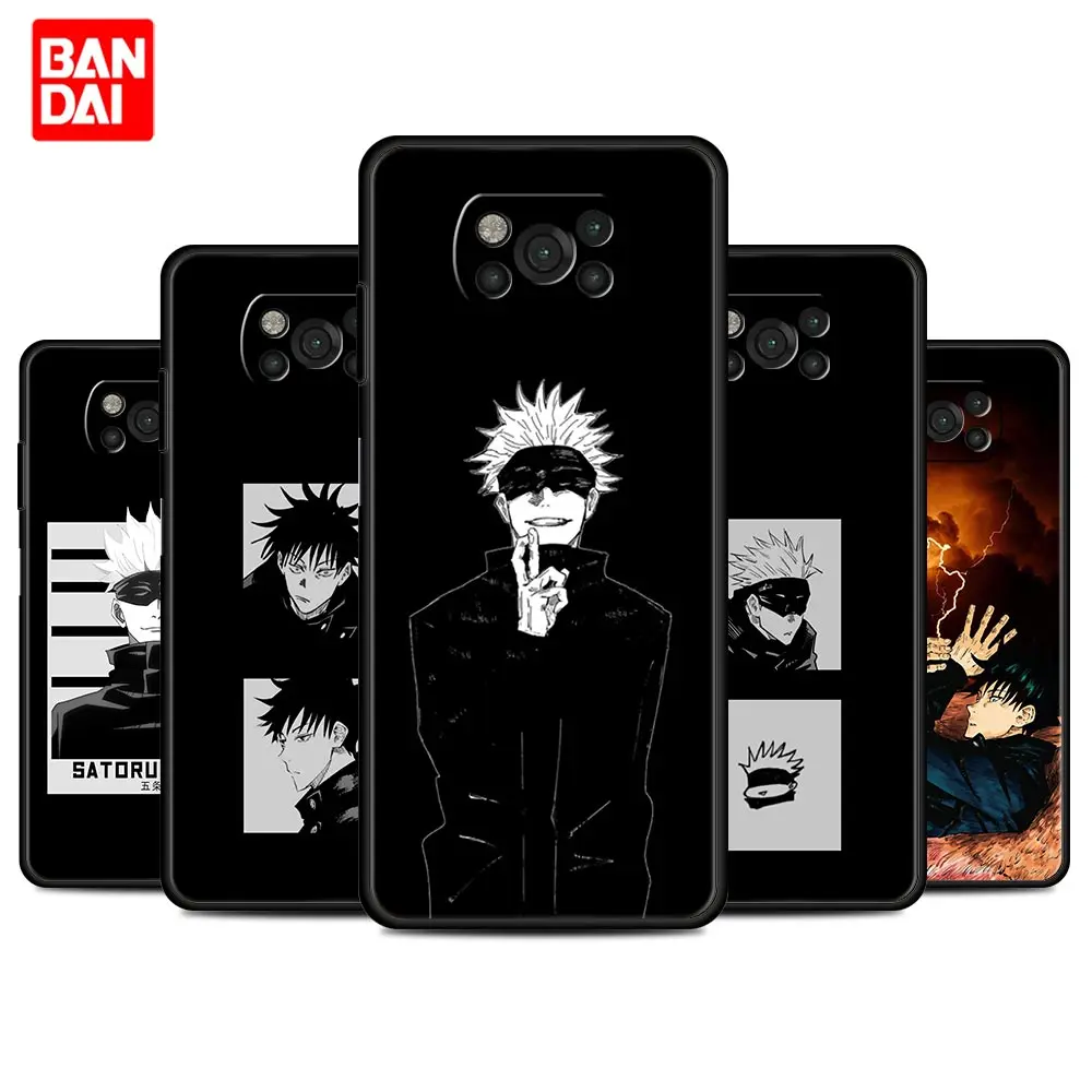 

Jujutsu Kaisen Gojo Satoru Case for Xiaomi Mi Poco X3 NFC F3 Redmi Note 9s 9 9A 9C 8 10 11 9T 8T 10T K40 Pro Matte Black Cover
