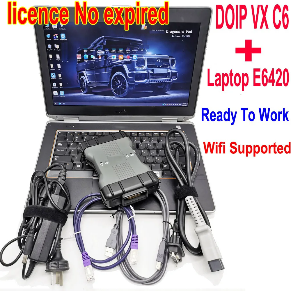 2022 MB Star C6 obd2 Car Diagnostic Programming Tool VCI C6 with laptop E6420 Better Than MB Star C4 C5 Doip Ready To Work