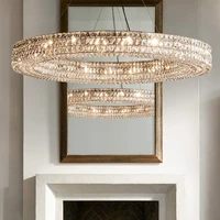 luxury design crystal suspension chandelier lighting living room kitchen island hanging lamp crystal luminaire home decor modern