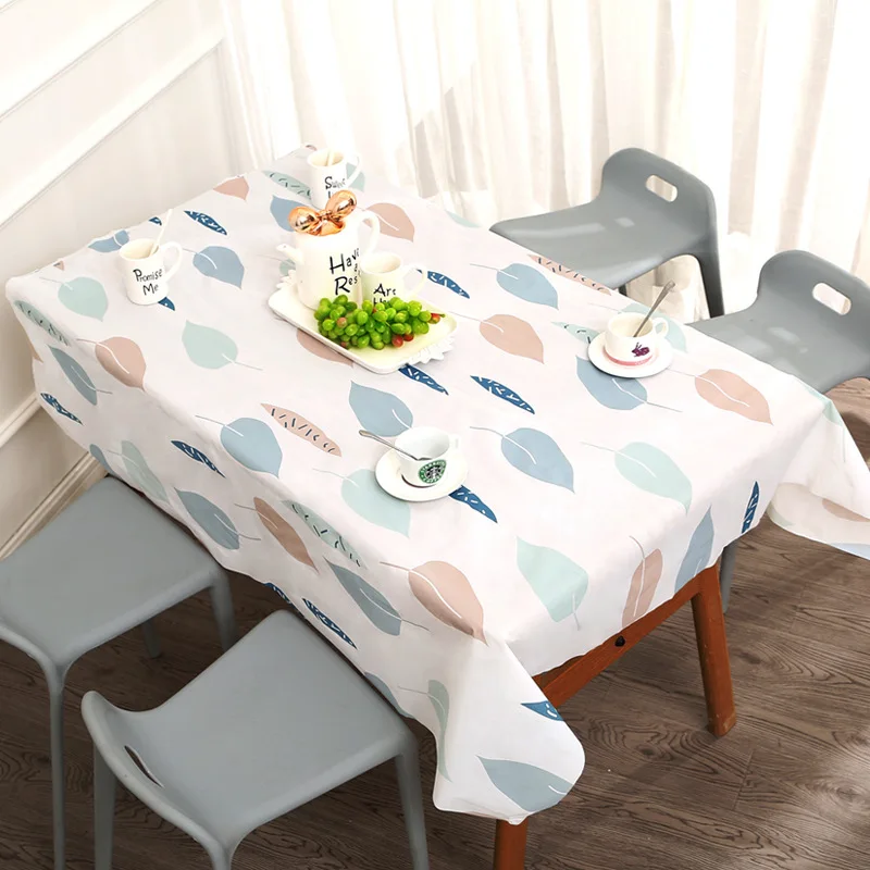 Симпатичная прямоугольная кухонная скатерть, водонепроницаемая маслостойкая Скатерть для обеденного стола с мультяшным рисунком, коврик ...