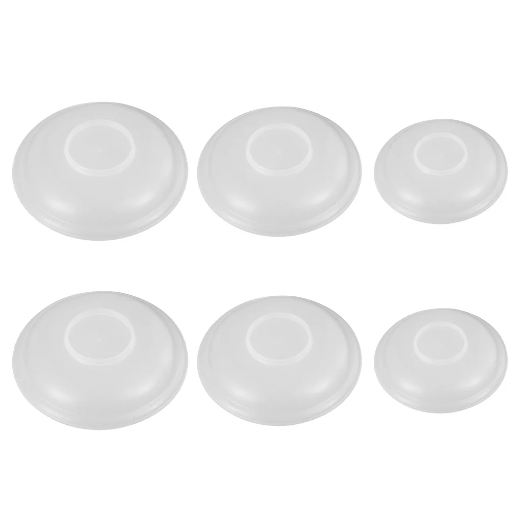

6Pcs Microwave Plate Covers Plastic Food Dish Covers Keep Fresh Covers (White)