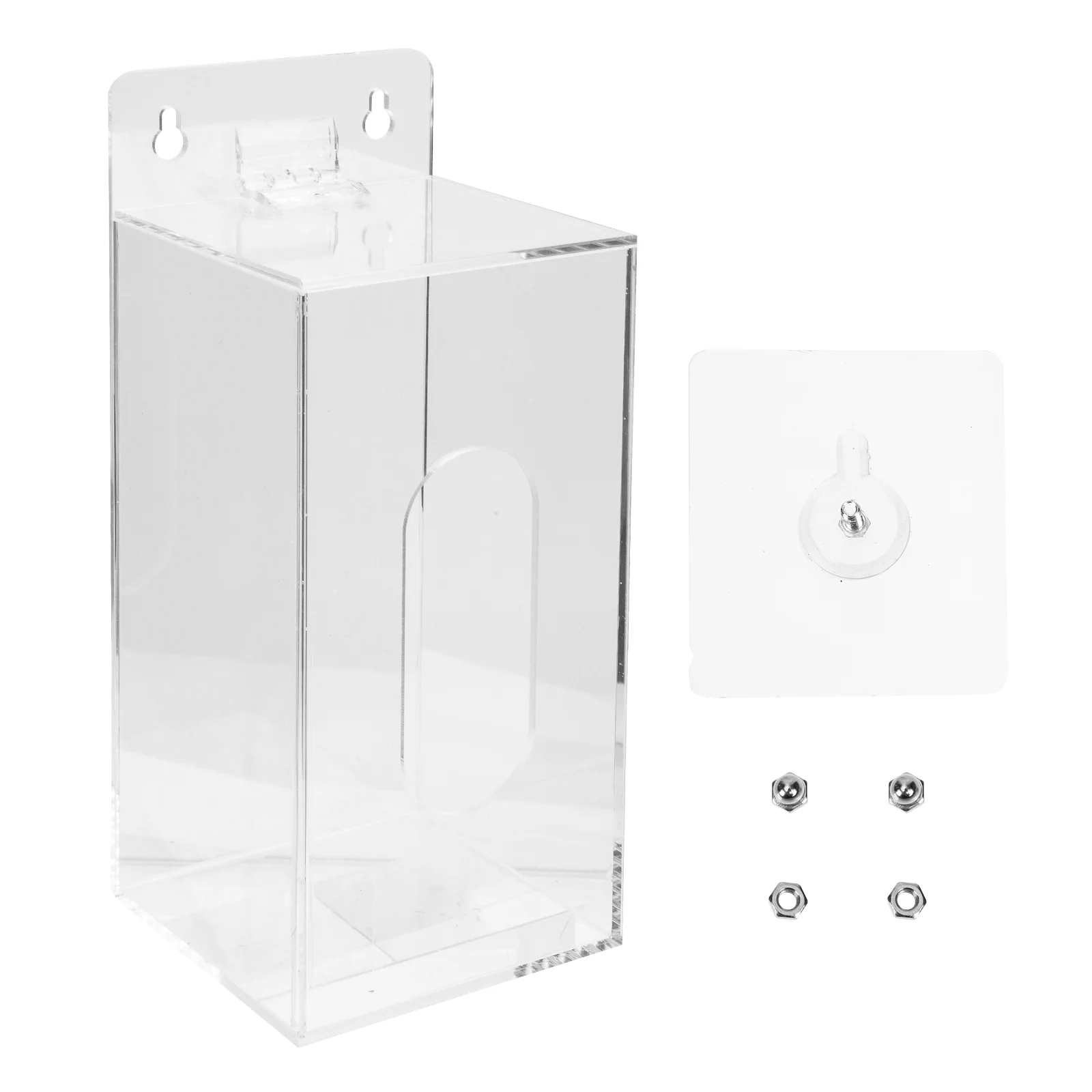 

Acrylic Mask Dispenser Wall Mount Mask Holder Gloves Storage Box Dispenser