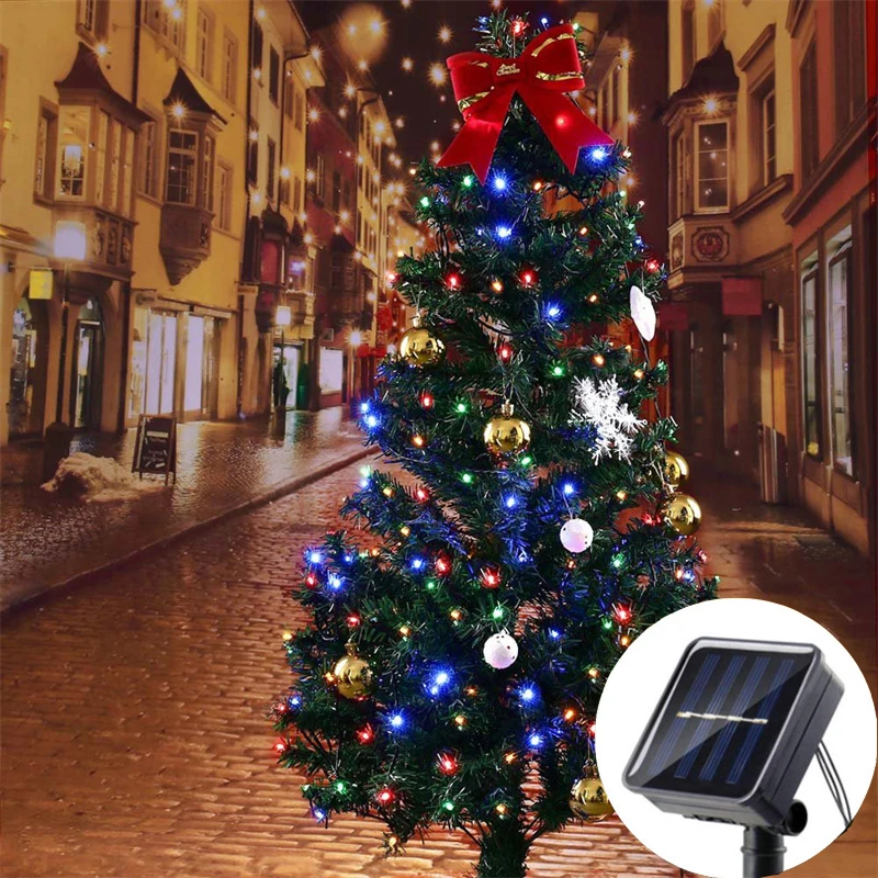 

1pack Solar String Fairy Light LED Waterproof Outdoor 5M/7M/22M/32M Garland Street Lamp Festoon Christmas Party For Garden Decor